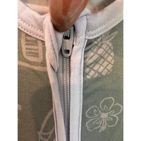 Remi &‎ Friends Baby Pajamas 18-24M Bamboo Limited Edition Zip Green Print - Picture 5 of 7